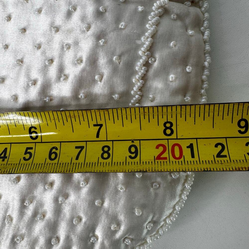 Vintage Mid Century Beaded Clutch Folding Lock Satin Lining Prom Wedding READ - Picture 6 of 8